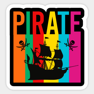 Pirate ship vintage Sticker